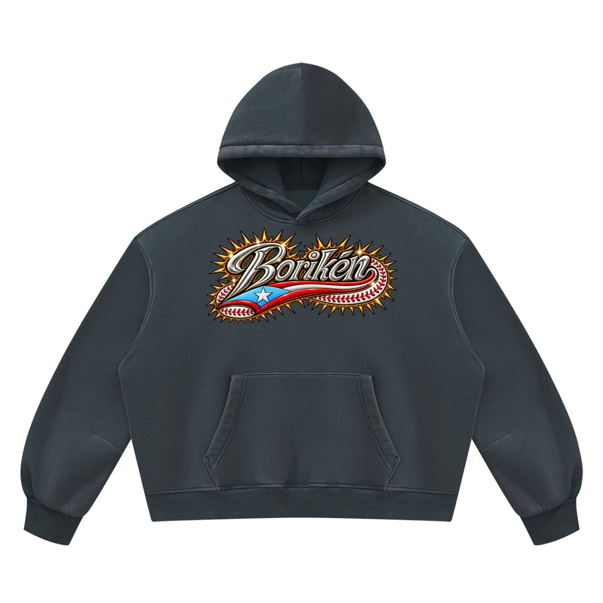 BORIKÉN ALL-STAR (Heavyweight Vintage Wash Boxy Hoodie)