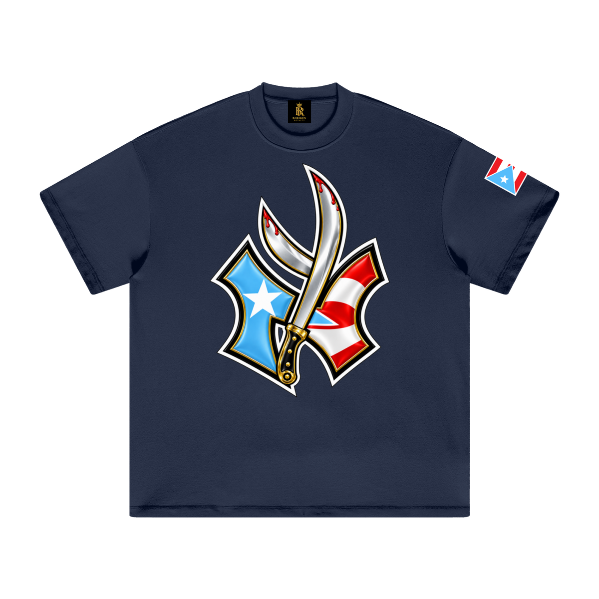 NUYORICAN  TWIN BLADES (Premium Heavyweight Tee)
