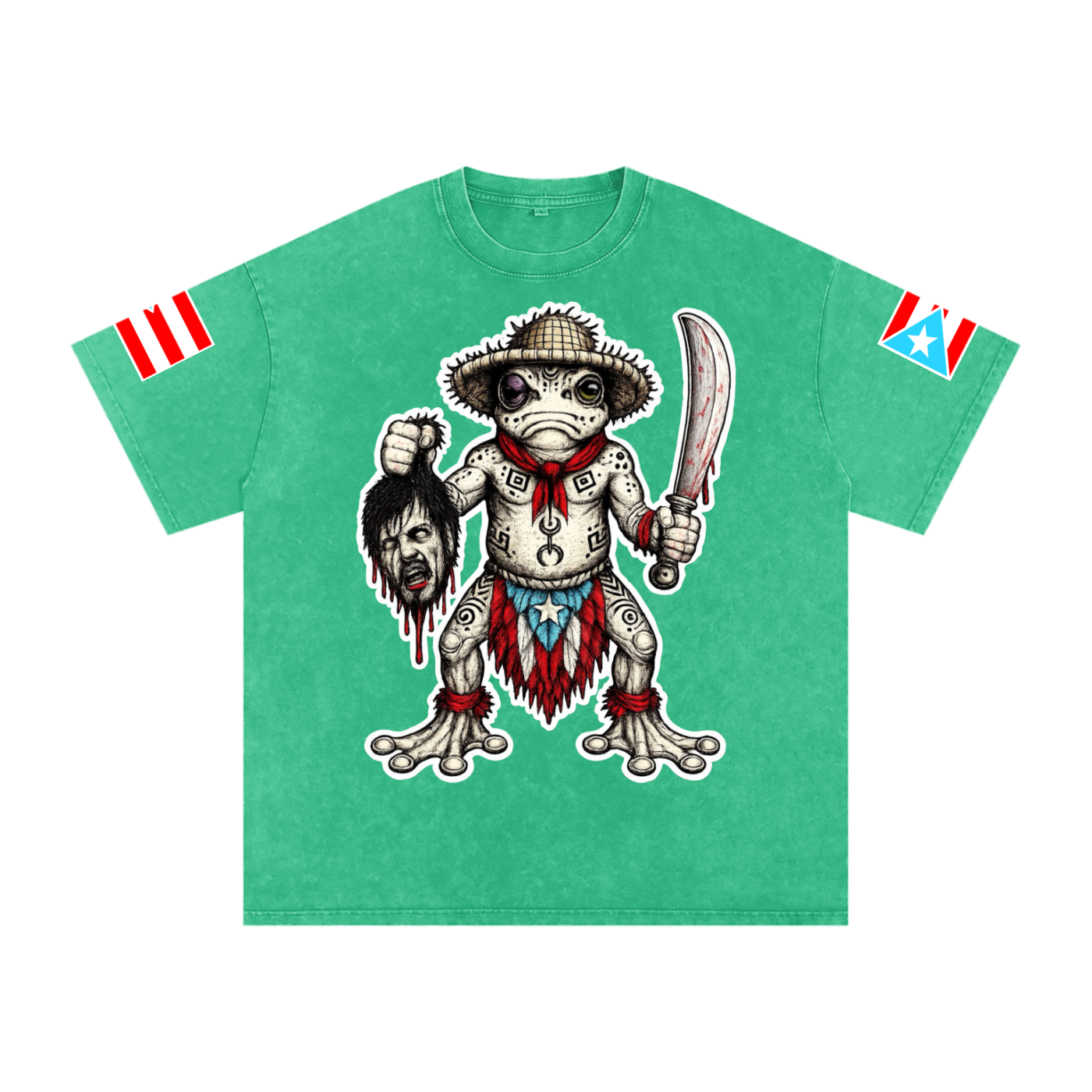 Coqui Warrior (Premium Snow Washed Oversized Tee)