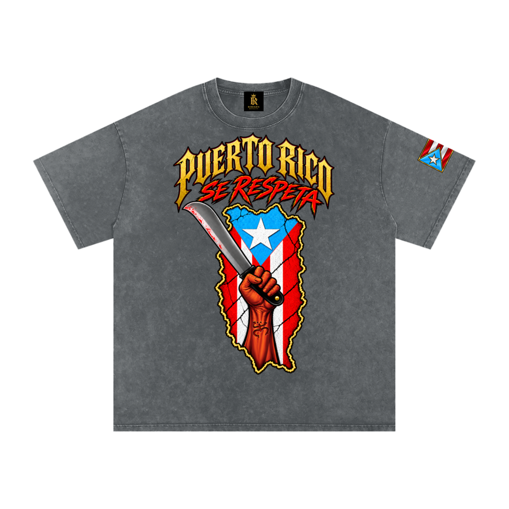 Puerto Rico se Respeta (Acid-Wash Streetwear Tee)
