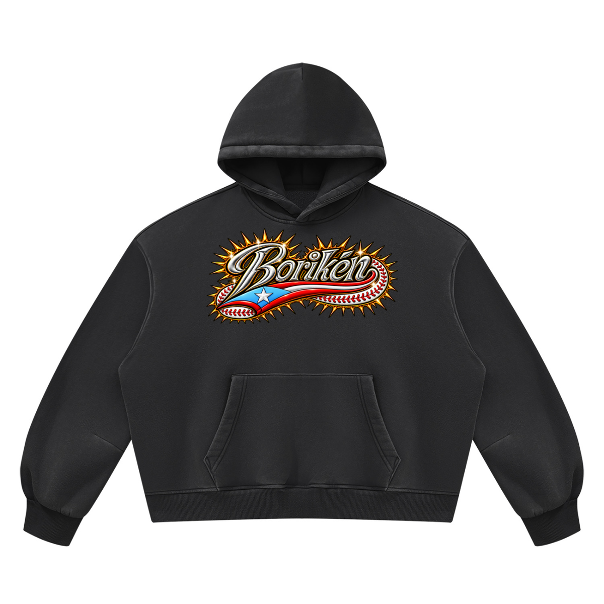 BORIKÉN ALL-STAR (Heavyweight Vintage Wash Boxy Hoodie)