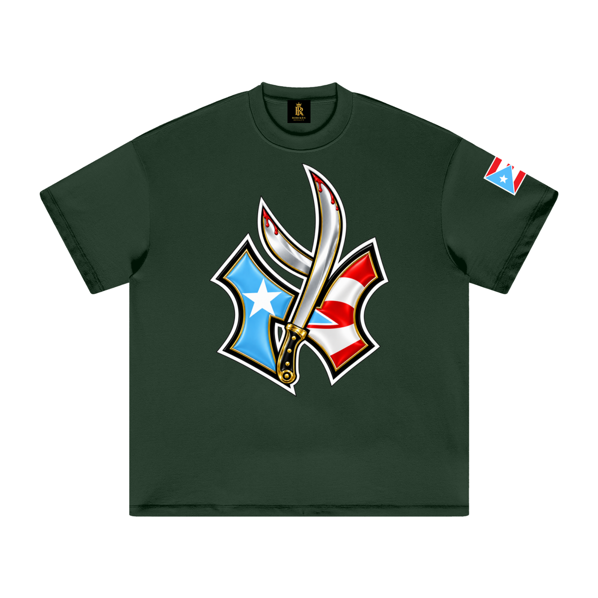 NUYORICAN  TWIN BLADES (Premium Heavyweight Tee)