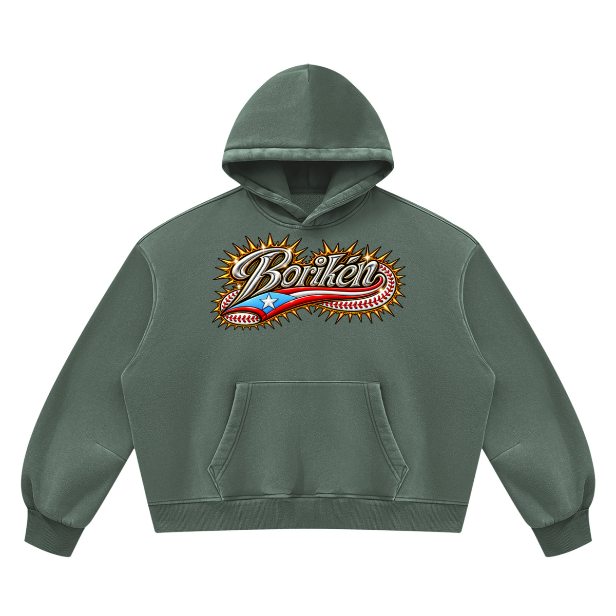 BORIKÉN ALL-STAR (Heavyweight Vintage Wash Boxy Hoodie)