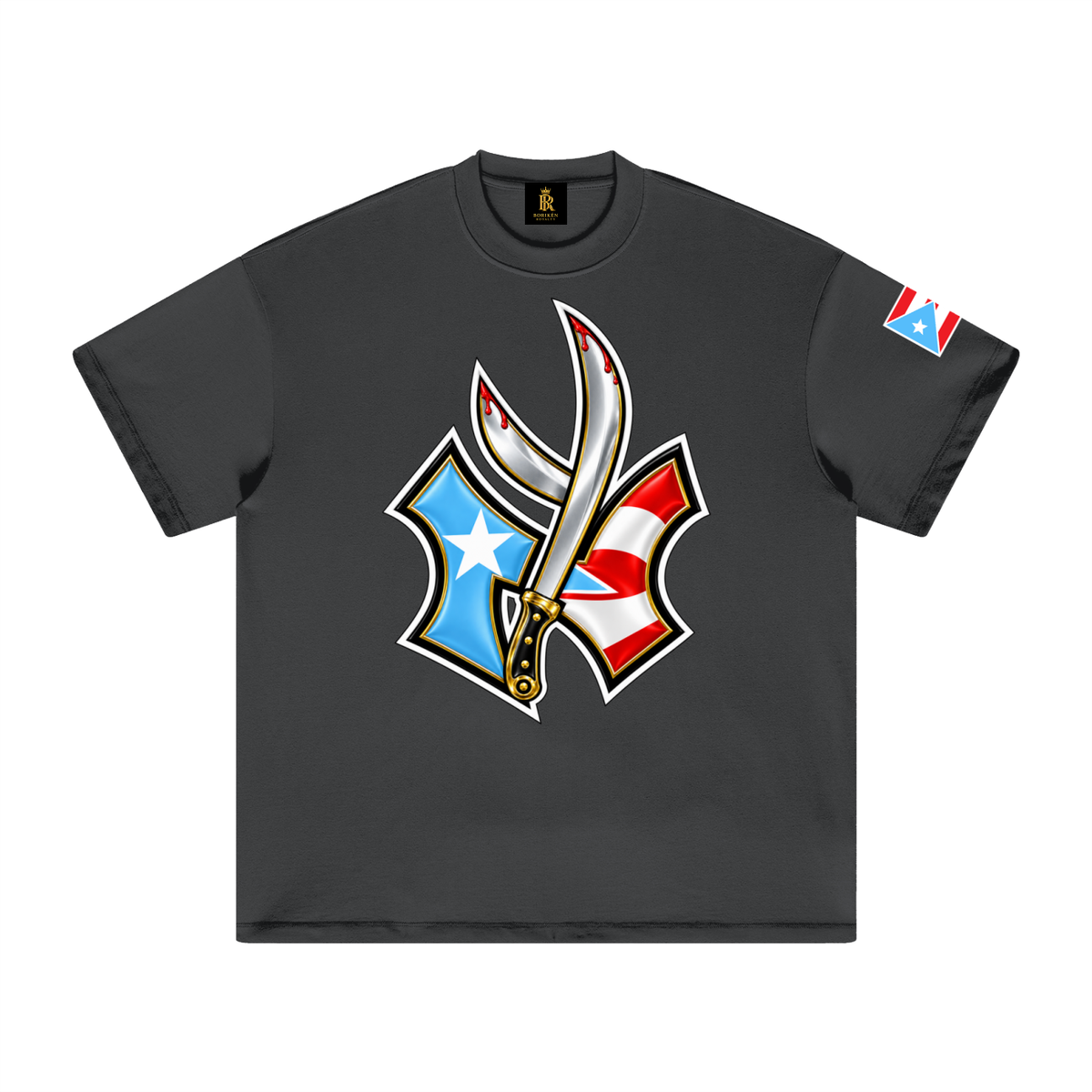 NUYORICAN  TWIN BLADES (Premium Heavyweight Tee)