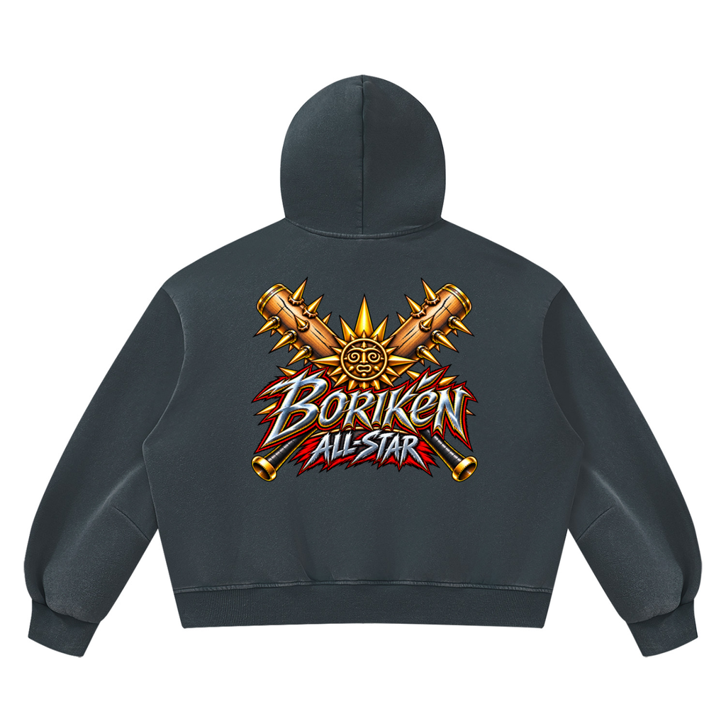 BORIKÉN ALL-STAR (Heavyweight Vintage Wash Boxy Hoodie)