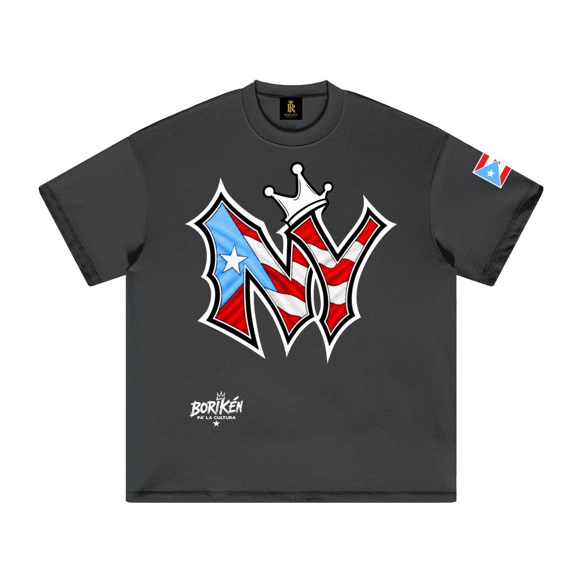Nu-Yo Rican Crowned (Premium Heavyweight Tee)