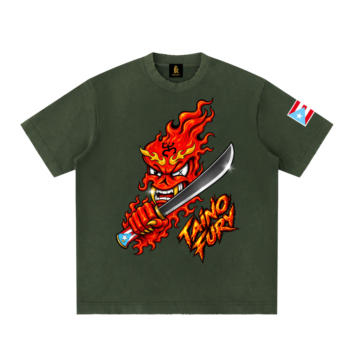TAÍNO FURY (Legacy Flame Distressed Tee)