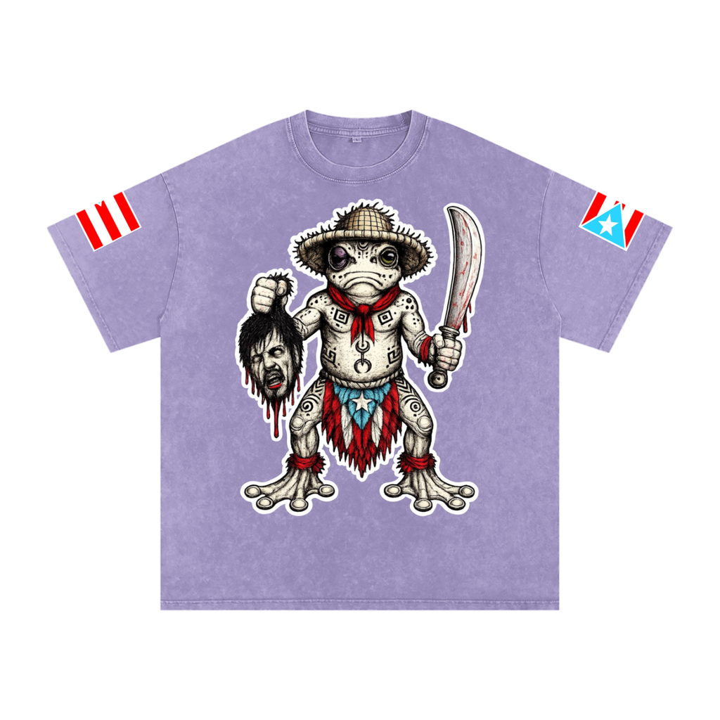 Coqui Warrior (Premium Snow Washed Oversized Tee)