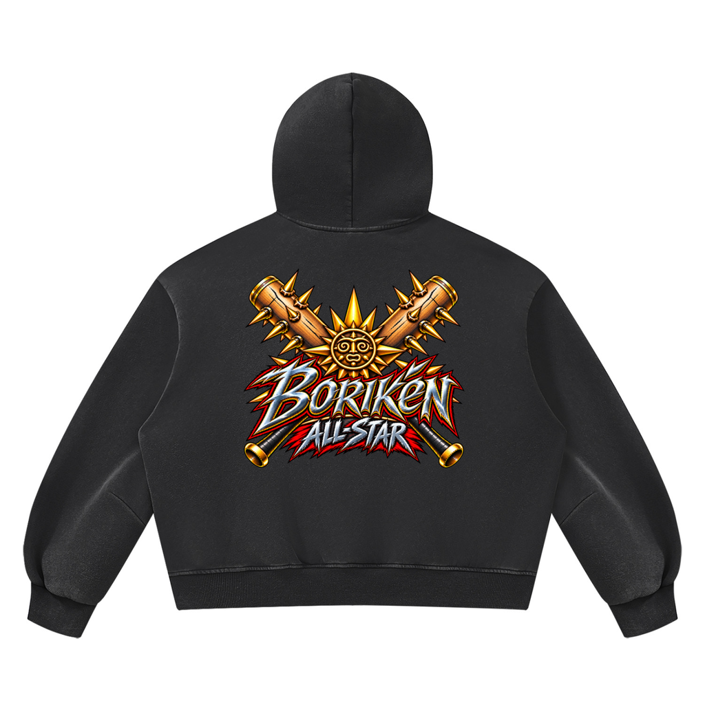 BORIKÉN ALL-STAR (Heavyweight Vintage Wash Boxy Hoodie)